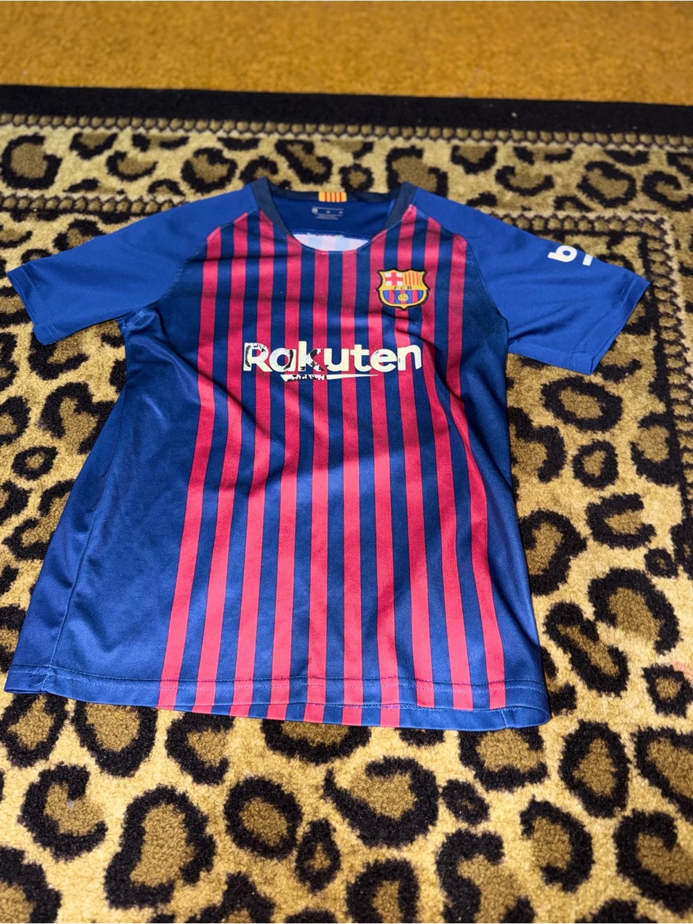 Kids' Blue & Red Soccer Jersey - Rakuten Sponsor